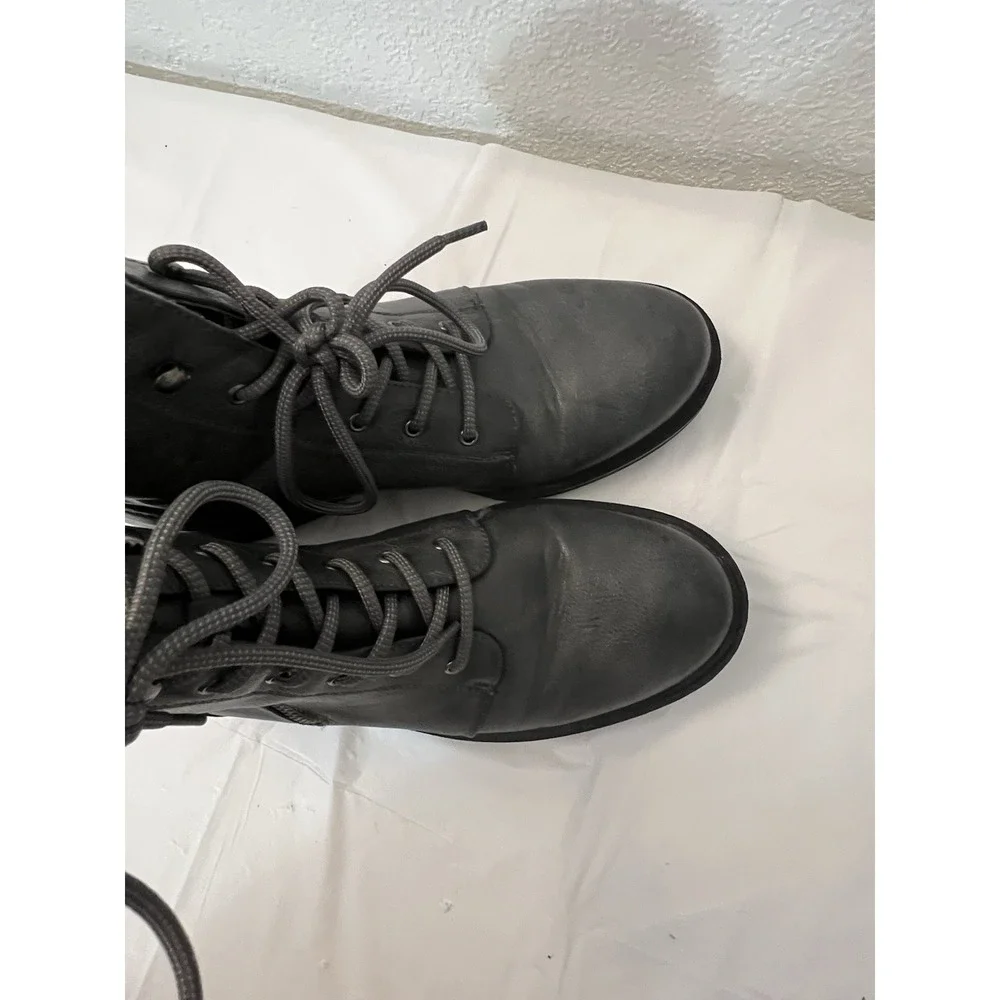 Baretraps‎ AMYSUE Womens Boots Gray Size 9.5M Side Zip Moto Biker Ankle